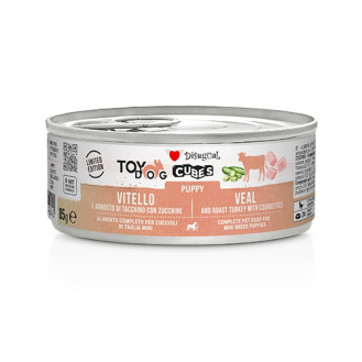 Disugual TOYDog Cubes 92% Puppy Veal, Roast Turkey & Courgettes Безглютенова консерва для цуценят маленьких порід Телятина з Запеченою Індичкою та Кабачками
