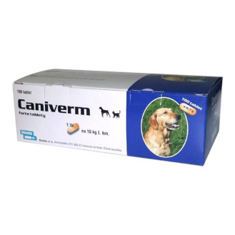 Bioveta Caniverm Dogs & Cats Таблетки для дорослих собак та котів проти круглих та стьожкових гельмінтів Каніверм