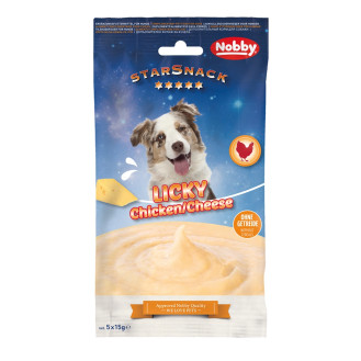 Nobby StarSnack Licky Chicken & Cheese Treat Cream Беззернові ласощі для собак Крем з Курки та Сиру