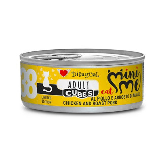 Disugual Mini Me Cubes Cat 72% Chicken & Roast Pork Безглютенова консерва для котів Курка із Запеченою Свининою