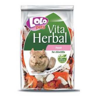 LoLo Pets Vita Herbal Chinchilla Feast Лакомства для шиншилл Фруктово-овощная трапеза