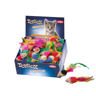 Nobby Plush Мягкая игрушка для котов ToyBox Плюшевая Короткошерстная Мышь с погремушкой