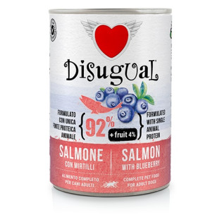Disugual Dog MonoProtein Fruit 92% Salmon & Blueberry Монопротеїнова беззернова консерва для собак Паштет з Лосося та Чорниці