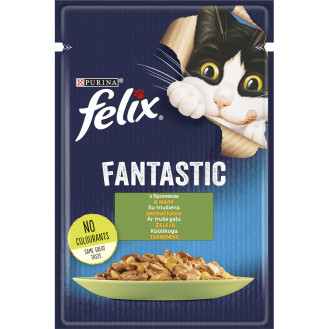 Felix Fantastic Rabbit Вологий корм для дорослих котів Шматочки в желе з кроликом