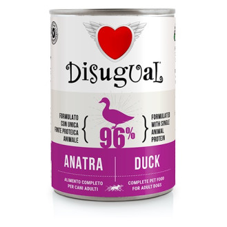 Disugual Dog MonoProtein 96% Duck Монопротеиновый консервированный беззерновой корм для собак Паштет из Утки