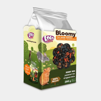 LoLo Pets Bloomy Small Animals Berry Mix Лакомства для грызунов и кроликов Ягодная Смесь