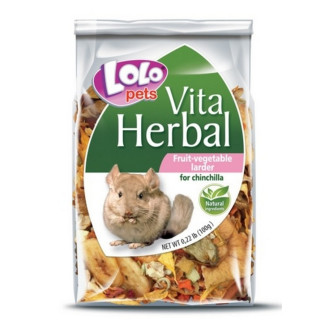 LoLo Pets Vita Herbal Chinchilla Fruit-Vegetable Larder Ласощі для шиншил Фруктово-овочева суміш