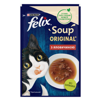 Felix Soup Beef Вологий корм для дорослих котів Суп з яловичиною