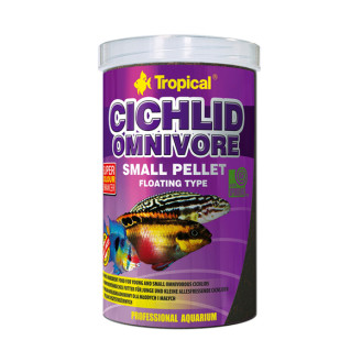 Tropical Cichlid Omnivore Small Pellet Повноцінний корм у вигляді гранул для молодих цихлід та арован