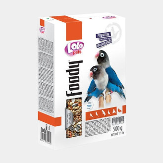 LoLo Pets Foody Lovebirds Полнорационный корм для неразлучников с натуральными витаминами