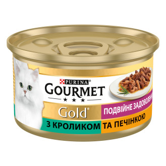 Gourmet Gold Double Pleasure Rabbit & Liver Консерва для котів Подвійне задоволення з кроликом та печінкою