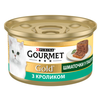 Gourmet Gold Pieces in Pate Rabbit Консерва для котів Шматочки у паштеті з кроликом