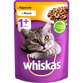 Whiskas Adult 1+ Chicken in Jelly Влажный корм для взрослых котов в возрасте от 1 года Курица в желе