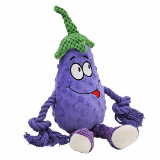 Nobby Plush Eggplant М'яка іграшка для великих собак Плюшевий Баклажан з пищалкою