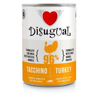 Disugual Dog MonoProtein 96% Turkey Монопротеиновый консервированный беззерновой корм для собак Паштет из Индейки