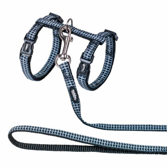 Nobby Cat Harness Pepita Анатомічная шлея з повідцем для кішок Клітинка