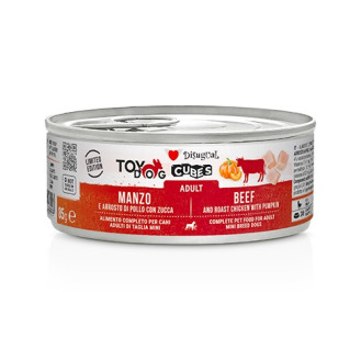 Disugual TOYDog Cubes 92% Adult Beef, Roast Chicken & Pumpkin Безглютенова консерва для собак маленьких порід Яловичина з Запеченою Куркою та Гарбузом