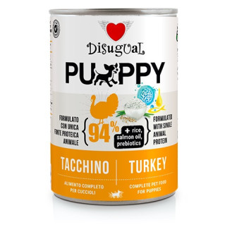 Disugual Puppy MonoProtein 94% Turkey Монопротеиновая безглютеновая консерва для щенков Паштет из Индейки