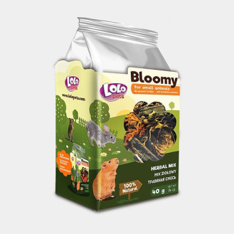LoLo Pets Bloomy Small Animals Herbal Mix Ласощі для гризунів та кроликів Трав'яна Суміш