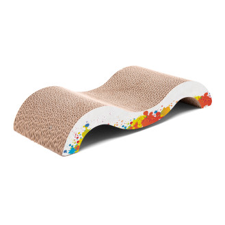 Imac Catnip Onda Картонная когтеточка с кошачьей мятой для котов (Multicolor S)