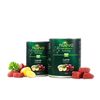 Nuevo Adult Lamb & Potato Консерва для взрослых собак Кусочки Ягненка с картофелем