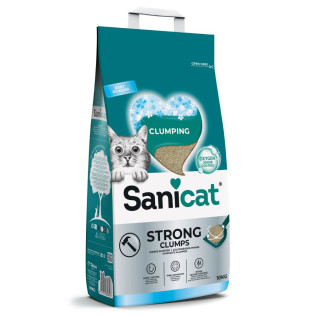 Sanicat Strong Clumps Baby Powder Ультракомкуючий антибактеріальний наповнювач без пилу для котячого туалету