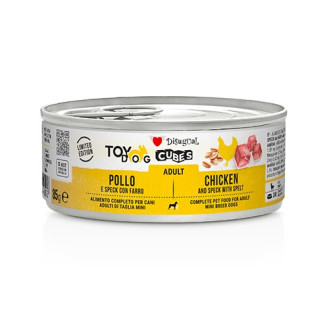 Disugual TOYDog Cubes 92% Adult Chicken, Speck & Spelt Безглютенова консерва для собак маленьких порід Курка з Беконом та Спельтою