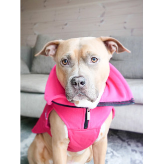 BullyBillows Dog Coat With Zip Водонепроницаемое утепленное пальто для собак со светоотражающими полосками (Pink 2 (S))