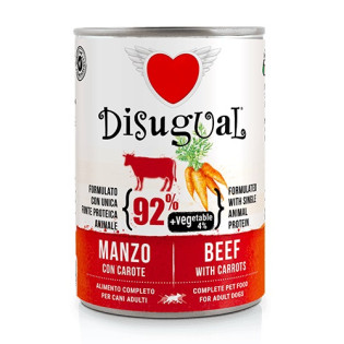 Disugual Dog MonoProtein Vegetable 92% Beef & Carrots Монопротеїнова беззернова консерва для собак Паштет з Яловичини та Моркви
