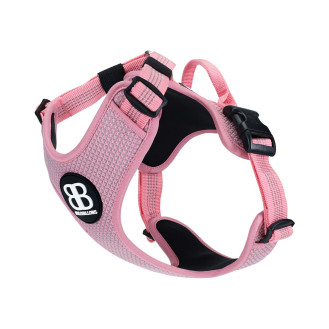 BullyBillows Active Harness Анатомическая шлея для собак, меняющая цвет при светоотражении (Pink A (XS))