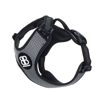 BullyBillows Active Harness Анатомическая шлея для собак, меняющая цвет при светоотражении (Black A (XS))
