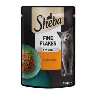 Sheba Fine Flakes Turkey in Jelly Вологий корм для дорослих котів Індичка в желе