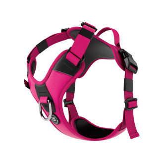 BullyBillows Hurricane Harness No Pull Водонепроницаемая анатомическая шлея для собак тянущих поводок (Magenta C (M))