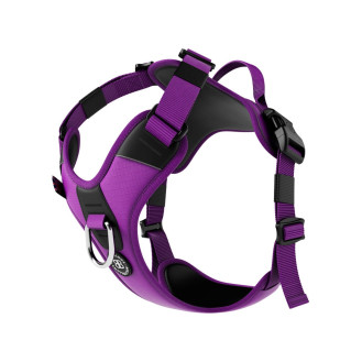 BullyBillows Hurricane Harness No Pull Водонепроницаемая анатомическая шлея для собак тянущих поводок (Purple B (S))
