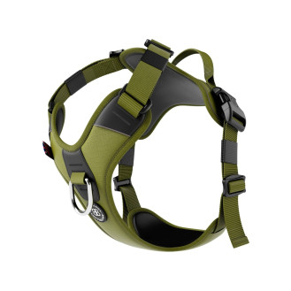 BullyBillows Hurricane Harness No Pull Водонепроницаемая анатомическая шлея для собак тянущих поводок (Olive B (S))