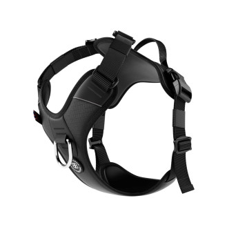 BullyBillows Hurricane Harness No Pull Водонепроницаемая анатомическая шлея для собак тянущих поводок (Black D (L))