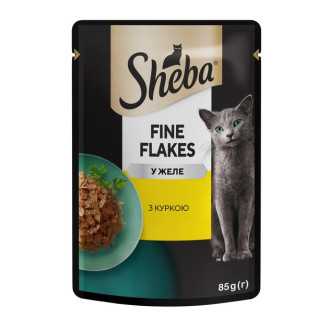 Sheba Fine Flakes Chicken in Jelly Вологий корм для дорослих котів Курка в желе