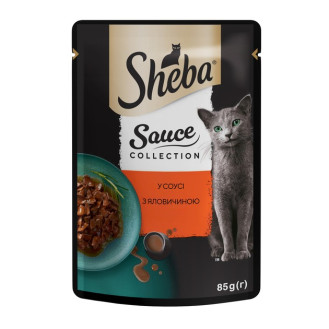 Sheba Sauce Collection Beef in Gravy Вологий корм для дорослих котів Яловичина в соусі