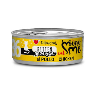 Disugual Mini Me Mousse Kitten 96% Protein Chicken Безглютеновый консервированный корм для котят Мусс из Курицы