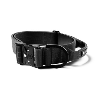 BullyBillows Lighter Combat Collar Handle 5 cm Широкий облегченный тактический ошейник с рывковым замком для собак (Black L)