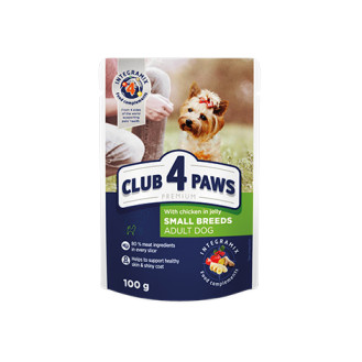 Club 4 Paws Premium Small Breeds Adult Chicken in Jelly Влажный корм для собак маленьких пород Курица в желе