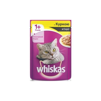 Whiskas Adult 1+ Chicken in Gravy Влажный корм для взрослых котов в возрасте от 1 года Курица в соусе