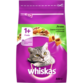 Whiskas Adult 1+ Delicious Pillows with Lamb Сухой корм для котов Вкусные подушечки с ягненком