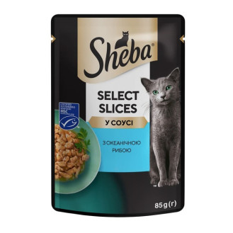 Sheba Select Slices Ocean Fish in Gravy Влажный корм для взрослых котов Океаническая рыба в соусе 