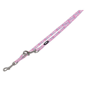 Nobby Camouflage 3 in 1 Leash Нейлоновый мягкий поводок-перестежка для щенков и маленьких собак (Pink)