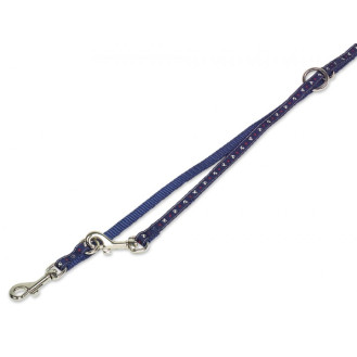 Nobby Anker 3 in 1 Leash Нейлоновый поводок-перестежка для щенков и маленьких собак  (DBlue)