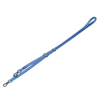 Nobby Classic Comfort 2m 3 in 1 Leash Прочный поводок-перестёжка с усиленным карабином для собак (LBlue S-M)