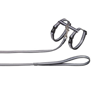 Nobby Cat Harness Reflect Светоотражающая анатомическая шлея с поводком для кошек (Grey)
