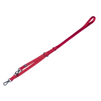 Nobby Classic Comfort 2m 3 in 1 Leash Прочный поводок-перестёжка с усиленным карабином для собак (Red S-M)