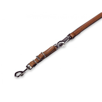 Nobby Sara 3 in 1 Leash Кожаный усиленный поводок-перестёжка для собак (Brown S-M)